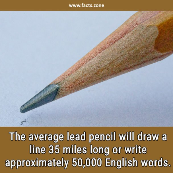 lead pencil will draw a line 35 miles