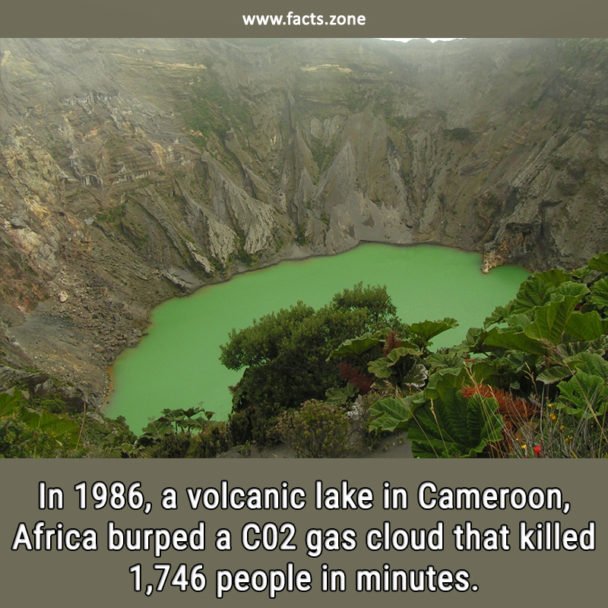 a volcanic lake in Cameroon
