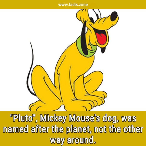 "Pluto", Mickey Mouse's dog, was named after