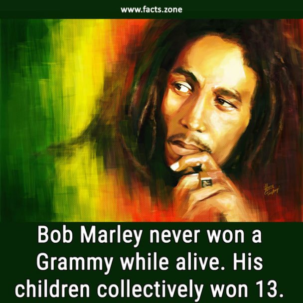 Bob Marley never won a Grammy while alive