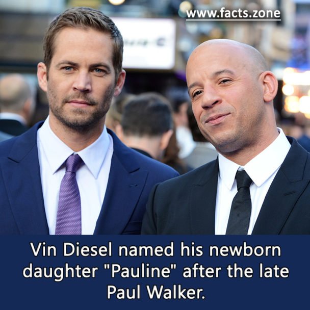 Vin Diesel named his newborn daughter "Pauline"