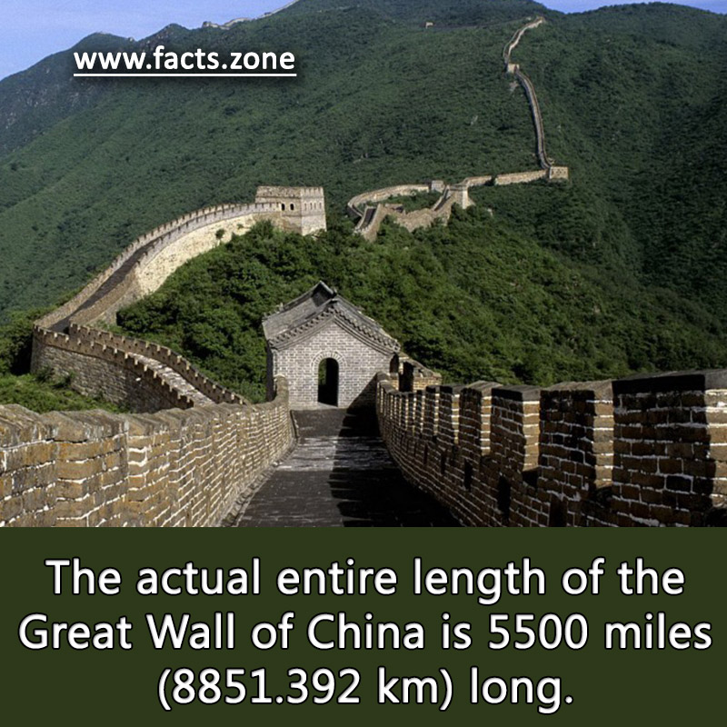 The Actual Entire Length Of The Great Wall Facts Zone