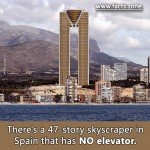skyscraper in Spain that has NO elevator.