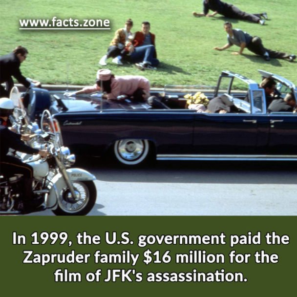 the U.S. government paid the Zapruder family $16 million