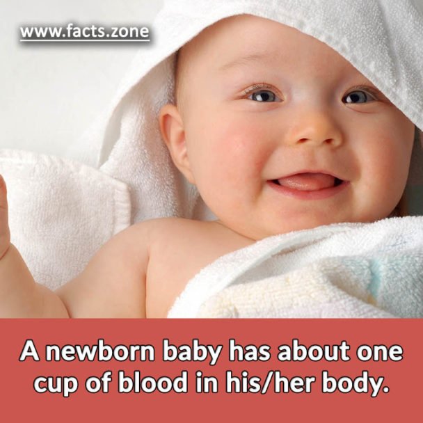 Blood in A newborn baby