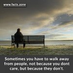 Sometimes you have to walk away from people