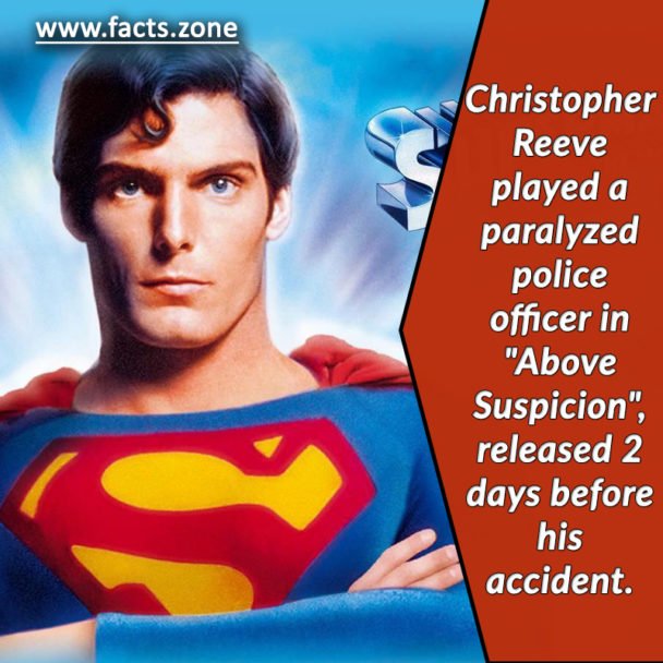 Christopher Reeve played a paralyzed police officer in "Above Suspicion"