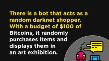 There is a bot that acts as a random darknet shopper